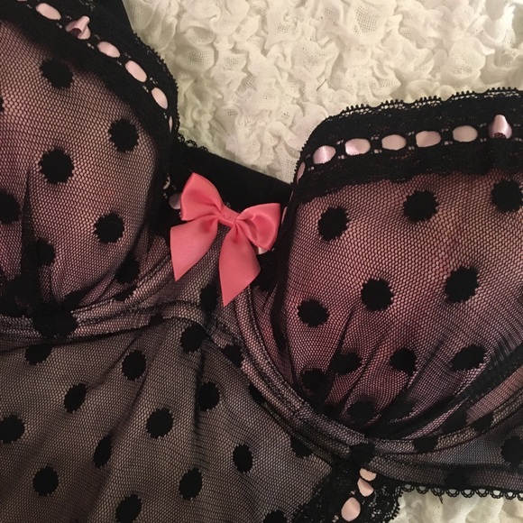 VS Sexy Little Things Pink & Black Babydoll - Picture 2 of 9